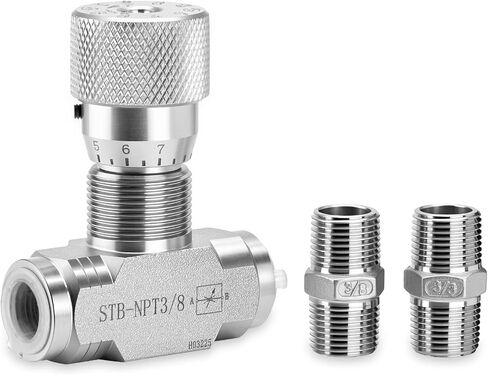 CarBole STB-NPT1/4" Hydraulic Flow Control Valve, Bidirectional Restrictor with G Threads, Compatible with 1-2 Ton Mini Excavator in Saudi Arabia