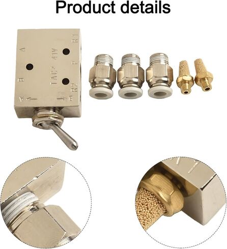 TAC2-41V Pneumatic Valve 2 Position 5 Way Mechanical Air Control Switch with 6mm Connector for Automation Equipment in Kuwait