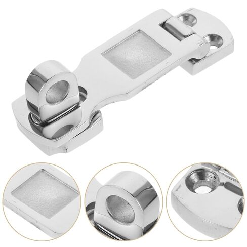 Stainless Steel Swivel Hasp Lock for Doors with Rotating Design Heavy Duty Marine and Rv Latch Hardware Sturdy Silver Metal Boat Door Latch in Kuwait
