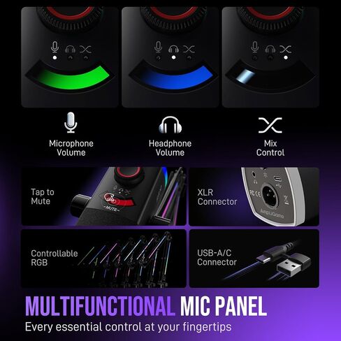 حزمة صوت ألعاب FIFINE PC: ميكروفون XLR/USB ديناميكي مع ذراع بوم + خلاط صوت مع طاقة فانتوم 48 فولت، التحكم في مستوى الصوت + كابل XLR بطول 10 أقدام للبودكاست/التسجيل/صوت اللعبة (AM8PROT+SC3+L9) in Kuwait