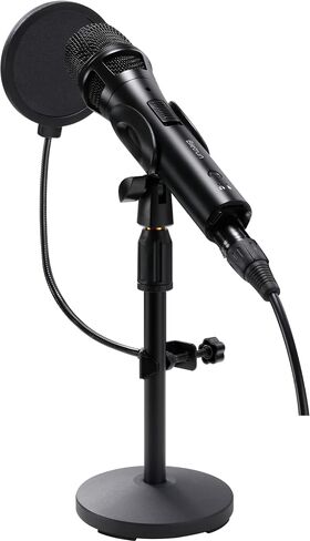 Xlr Usb Dynamic Microphone for Singing Recording, Metal Dynamic Studio Singing Recording Microphone with Mic Gain, Desktop Stand, Pop Filter, Headphone Jack, for PC, Audio Interface, Mixer, Mac in Kuwait