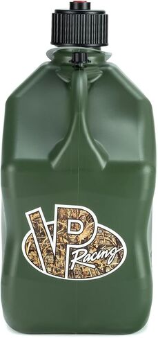 VP Racing 3842-CA 5.5 Gallon Square Motorsport Jug, Camo w/ 14' Standard Hose (4 Pack). Features A Close-Trimmed Cap and Neck For Tighter Seal. in Kuwait