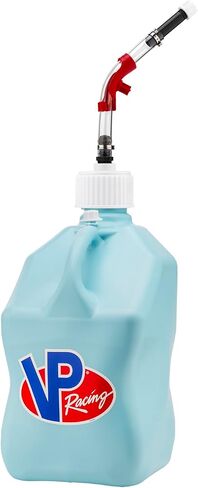 VP Racing 3632-CA, Square Motorsport Jug 5.5 Gallon -Sky, with Deluxe Filter Hose, Hose Bender, White Cap, and White Vent Cap - (1 Pack) in Kuwait