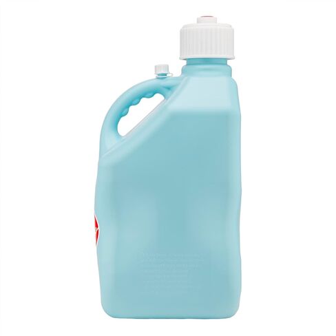 VP Racing 3632-CA, Square Motorsport Jug 5.5 Gallon -Sky, with Deluxe Filter Hose, Hose Bender, White Cap, and White Vent Cap - (1 Pack) in Kuwait