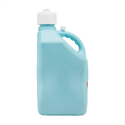VP Racing 3632-CA, Square Motorsport Jug 5.5 Gallon -Sky, with Deluxe Filter Hose, Hose Bender, White Cap, and White Vent Cap - (1 Pack) in Kuwait