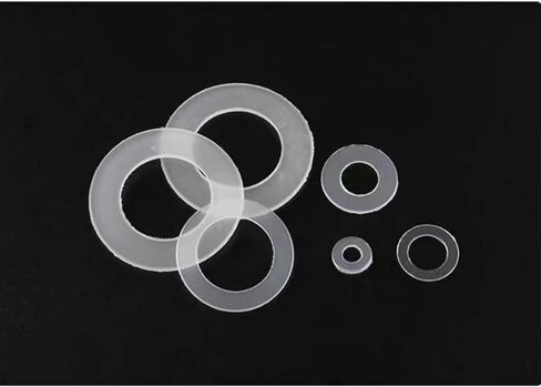 Cbinbin- Washers M1.6 M2 M2.5 M3 M4 M5 M6 M8 M10 M12 Soft Hard Plastic PVC Transparent Insulating Plain Gasket，100pcs， Good Corrosion Resistance(Soft,M3x6x1mm) in Kuwait