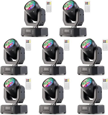 Mini Moving Head Light, 30W LED Beam Light with Magic Ball Beam & Pattern Effect, DMX512/Remote/Sound-Activated Stage Lights for Party Birthday Festival HOM, 2 Pack in Kuwait