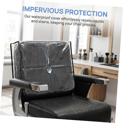 VOSAREA Hairdresser Chair Backrest Cover Waterproof Plastic Salon Chair Protector Universal Fit for Barbershop Spa, in Saudi Arabia