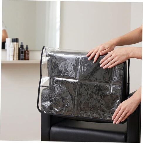 VOSAREA Hairdresser Chair Backrest Cover Waterproof Plastic Salon Chair Protector Universal Fit for Barbershop Spa, in Saudi Arabia
