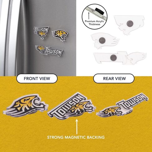Desert Cactus Towson University Acrylic Magnet 3 Pack TU Tigers Decorative Design Officially Licensed (Magnet Set A) in Kuwait