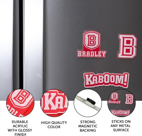 Desert Cactus Bradley University Acrylic Magnet 3 Pack BU Braves Decorative Design Officially Licensed (Magnet Set A) in Kuwait