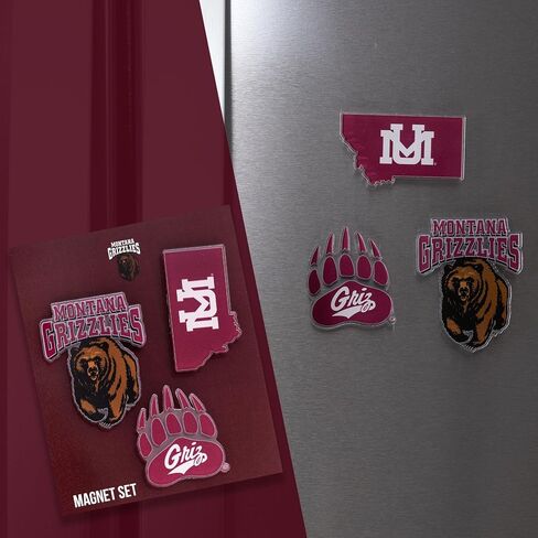 Desert Cactus University of Montana Acrylic Magnet 3 Pack UM Grizzlies Decorative Design Officially Licensed (Magnet Set A) in Kuwait