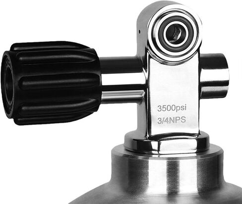 3/4" NPS 3500 PSI Scuba Diving Cylinder Replacement Valve 10.6 X 9.7cm in Kuwait