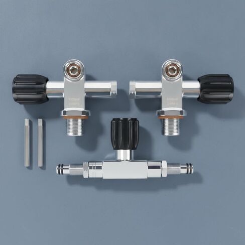 Milageto Silver Finish Underwater Equipment Double Cylinder Pressure Assembly in Kuwait