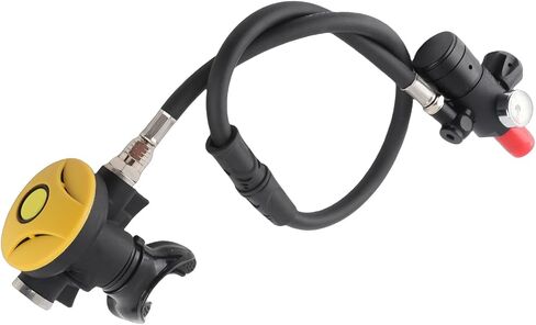 Diving Valve, S400 Breathing Regulator, Alloy Aluminum Constant Pressure Air Control for Snorkeler Scuba Diver Oxygen Cylinder Safe Underwater Dive Accessory in Kuwait