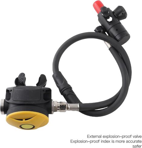 Diving Valve, S400 Breathing Regulator, Alloy Aluminum Constant Pressure Air Control for Snorkeler Scuba Diver Oxygen Cylinder Safe Underwater Dive Accessory in Kuwait
