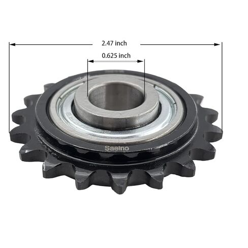 #35 Roller Chain Idler Sprocket Type C 5/8" bore 19 Tooth with Bearing 203KRR2,Hardened Antirust 1045 Steel Drive Sprockets 35BB19-5/8 in Saudi Arabia