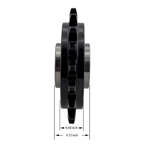 #35 Roller Chain Idler Sprocket Type C 5/8" bore 19 Tooth with Bearing 203KRR2,Hardened Antirust 1045 Steel Drive Sprockets 35BB19-5/8 in Saudi Arabia