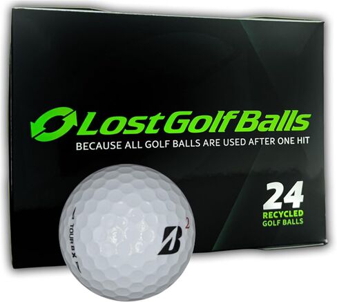 كرات الجولف LostGolfBalls المستخدمة من Bridgestone Tour B X (24 عبوة) - بالقرب من كرات الجولف المعاد تدويرها بالنعناع - مسافة الجولة والدقة in Kuwait