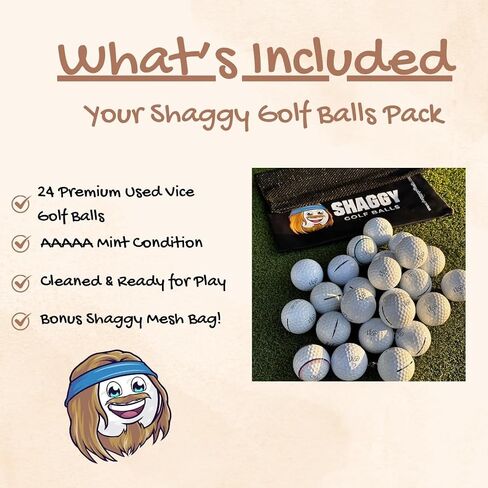 24 Recycled Used Vice Golf Balls Mix – Assorted Models – (5A Mint) – Cleaned & Ready to Play in Kuwait