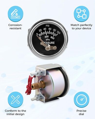 مقياس ضغط الزيت 100 رطل لكل بوصة مربعة 05703115 مناسب لمعدات البناء Murphy 20P-100 in Kuwait