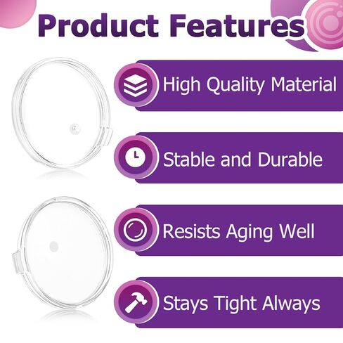 6 Pcs 49100 80mm Crystal Gauge Lens Compatible with Yellow Jacket | Also Compatible with II Manifolds, Smooth Flat Surface, Durable – Replacement Lens Clearly Displays Gauge Readings in Kuwait