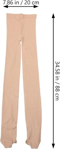 Khaki Thickened Chinlon Ice Skating Tights for Women with Two Plastic Buckles, Warming Stockings that Help, Easy to Put and Take, for Ice Events and Skiing Lessons in Kuwait