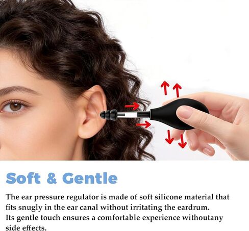 Ear Pressure Relief Device, Tinnitus Relief Device, Equipped with 3 Sizes of Earplugs, Relieves Tinnitus Caused by Airplanes and Reliever Tension by Balancing Inner Ear Pressure, Ideal for Flying in Kuwait