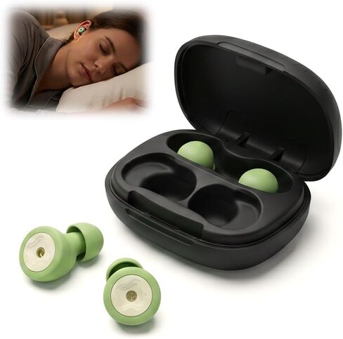 Ear Plugs for Sleeping Noise Reduction Reusable Silicone Earplugs for Sleep Side Sleepers Travel Work Snoring Focus Soft Comfortable Fit with Multiple Ear Tips (Black) in Kuwait