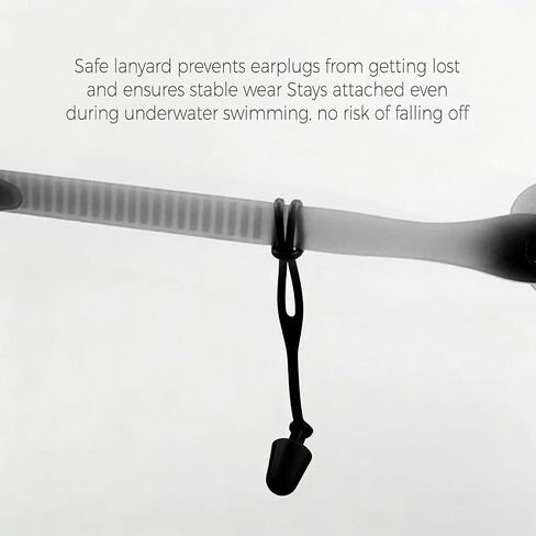 Reusable Silicone Swimming Ear Plugs with Anti-Loss Cord, Ear Plugs for Swimming Swim Shower Surfing Adult Prevent Water in Ear in Kuwait
