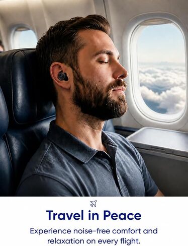 Ear Plugs for Sleeping 50dB Noise Cancelling Soft Silicone Reusable Earplugs for Snoring, Airplanes, Travel, Side Sleepers, Shooting 4 Ear Tips + Case in Kuwait