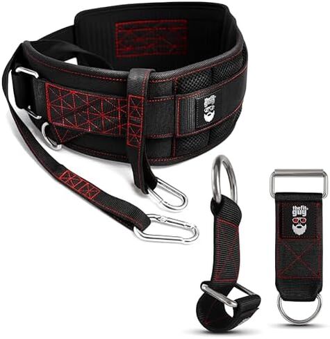مجموعة THEFITGUY Ultimate Dip Belt وأشرطة الدمبل - لتحميل الألواح والدمبل والأثقال | ملاءمة آمنة، وزن أفقي، مصمم للانخفاضات الثقيلة والقرفصاء in Kuwait