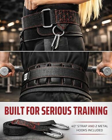مجموعة THEFITGUY Ultimate Dip Belt وأشرطة الدمبل - لتحميل الألواح والدمبل والأثقال | ملاءمة آمنة، وزن أفقي، مصمم للانخفاضات الثقيلة والقرفصاء in Kuwait