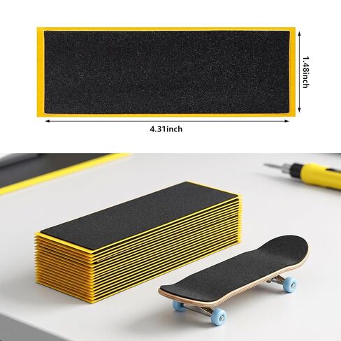 Fingerboard Grip Tape, 30 PCS Foam Grip Tape for Fingerboards, Self-Adhesive Non-Slip Grip for Mini Finger Skateboard Decks, Easy-to-Trim Foam Replacement Tape, Black in Kuwait