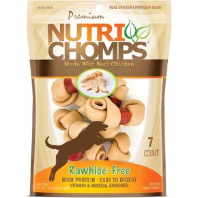 NutriChomps Dog Chews, 2.5-inch Knots, Easy to Digest, Long Lasting, Rawhide-Free Dog Treats, 8 Count, Real Chicken flavor in Saudi Arabia