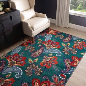 Mohawk Home New Wave Whinston Blue Floral Ornamental (2' X 5') Runner Area Rug in Kuwait