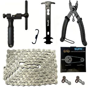 Bike Chain and Repair Tool Kit - 960kgf Tensile Strength, 6/7/8 Speed,1/2" x3/32,Compatible Hub Motor E-Bike, City Commute and Mountain Bicycle in Saudi Arabia
