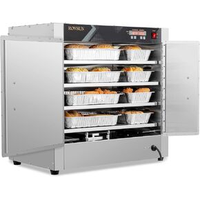 ROVSUN Hot Box Food Warmer Pizza Warmer w/Water Tray Removable Shelves, Hot Holding Cabinet Pretzel Warmer Commercial Electric Food Warmer Countertop for Restaurant Catering Buffet, 4-Tier, 800W in Kuwait