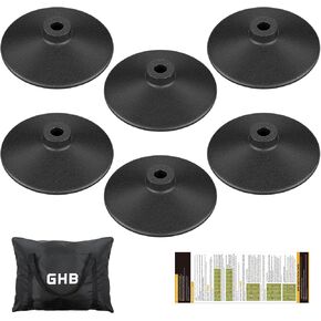 GHB Rubber Base 6 Pack Compatible for Agility Poles | Detachable Sports Soccer Speed Training Equipment, Football Accessories, Extension in Saudi Arabia