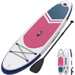 Extra Wide Inflatable Stand Up Paddle Board 10.6ft - Stable & Lightweight SUP Board for Adults & Youth with Non-Slip EVA Deck, Complete Kit with Adjustable Paddle, Pump, Leash, Backpack in Kuwait