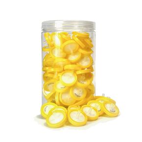 25mm Nylon Syringe Filter 0.22um with Light Yellow Smooth Ring and Printing. Non-Sterile 100pieces/pack. in Kuwait