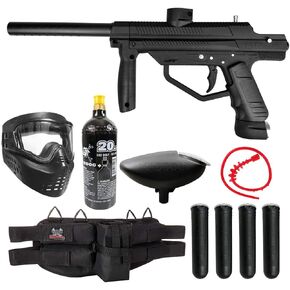 مجموعة أدوات تحديد مسدس كرات الطلاء ستيلث من Maddog JT وملحقات المبتدئين [CO2] | قلم تحديد، خزان ثاني أكسيد الكربون سعة 20 أونصة، قناع، قادوس، كبسولات، حزام وخيارات معدات الحماية in Kuwait
