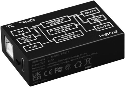 HS02 USB 2.0 High Speed Audio Isolator Compatible with High-res Transmission Low Latency with PCM32bit, DSD in Kuwait
