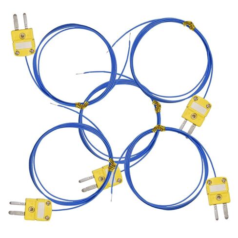 5pcs Pack High Accuracy K Type Mini-Connector Thermocouple Temperature Probe Sensor, 1 Metes Long Measure Range -40°C~250°C (-40°F~482°F) in Kuwait
