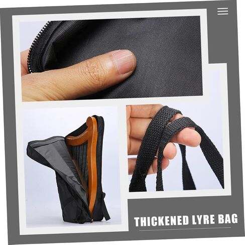 Yardwe حقيبة حمل محمولة من Lyre Harp مزودة بسحّاب وحقيبة تخزين غير قابلة للانزلاق حافظة واقية سميكة لسلسلة Lyre متينة ومريحة لحامل أدوات الموسيقى in Kuwait