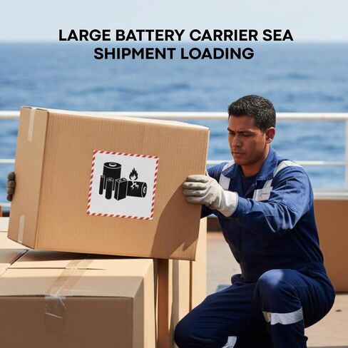 Great Eastern 500 Pcs Lithium Ion Battery Caution Labels – 4" x 4" Waterproof Semi-Gloss | Strong Adhesive for Shipping, Packaging, Transport & Fragile Handling Labels (1 Roll) in Saudi Arabia