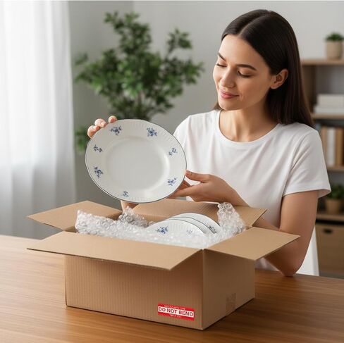 1000 Pcs Do Not Bend Stickers for Shipping 1" x 3" Handle with Care Self Adhesive Waterproof Warning Packaging Stickers for Mailers Envelopes Moving Boxes Red in Kuwait
