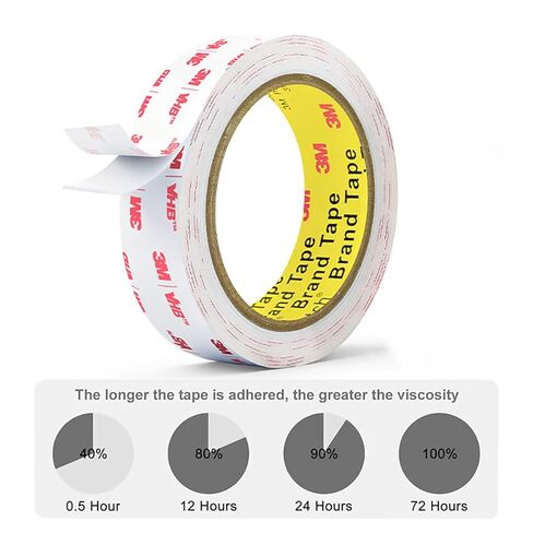 3M Double Sided Mounting Tape Heavy Duty Made of 3M VHB 4950 White Acrylic Foam for Automotive Trim, Emblems, LED Signs Permanent Waterproof Mounting Adhesive Replaces Rivets Screws(2" × 10 Ft) in Kuwait