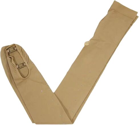 Professional Women ' s Figure Skating Tights High Elasticity Breathable for Training High Stretch Nylon Tights in Kuwait