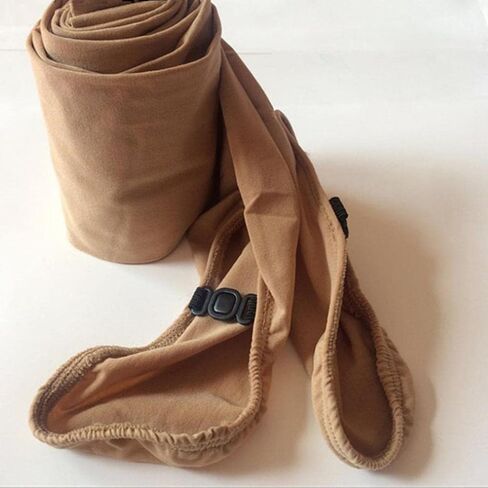 Figure Skating Leggings for Women Spandex Velvet, Over-the-Boot with Buckle, Camel S/M/L in Kuwait